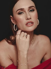 The Diamond Store White 9k Yellow Gold Vivara Lab Emerald and Lab Diamond Bracelet Set - Image 3 of 4