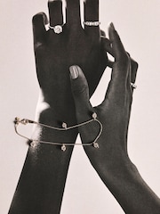 The Diamond Store White 9k Yellow Gold Vivara Lab Emerald and Lab Diamond Bracelet Set - Image 4 of 4