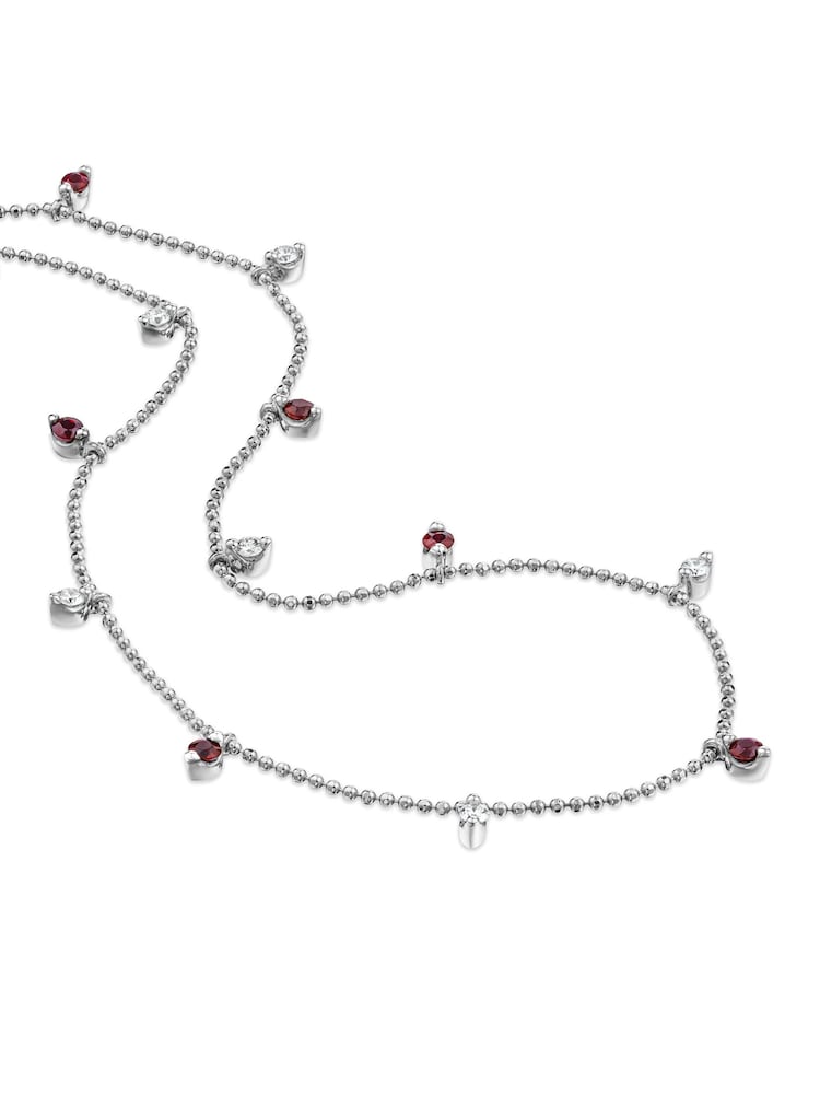 The Diamond Store Red 9K White Gold Vivara 1.00ct Lab Diamond Necklace - Image 2 of 2 The Diamond Store Red 9K White Gold Vivara 1.00ct Lab Diamond Necklace - Image 2 of 2