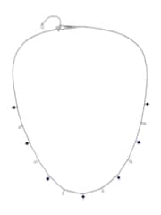 The Diamond Store Blue 9K White  Gold Vivara Lab Emerald Diamond Necklace Set - Image 1 of 8