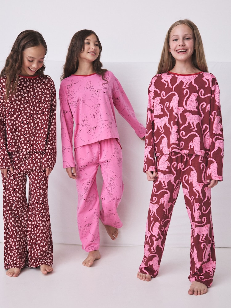 Rouge/Rose - Ensemble pyjama à manches longues Desmond & Dempsey pour enfants 3 - Image 1 de 18
