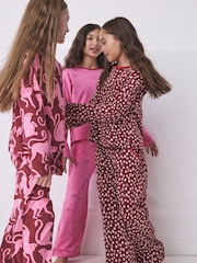 Rouge/Rose - Ensemble pyjama à manches longues Desmond & Dempsey pour enfants 3 - Image 3 de 18
