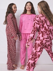 Rouge/Rose - Ensemble pyjama à manches longues Desmond & Dempsey pour enfants 3 - Image 4 de 18