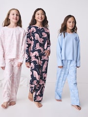 Rose/Bleu - Ensemble pyjama à manches longues Desmond & Dempsey pour enfants 3 - Image 1 de 18