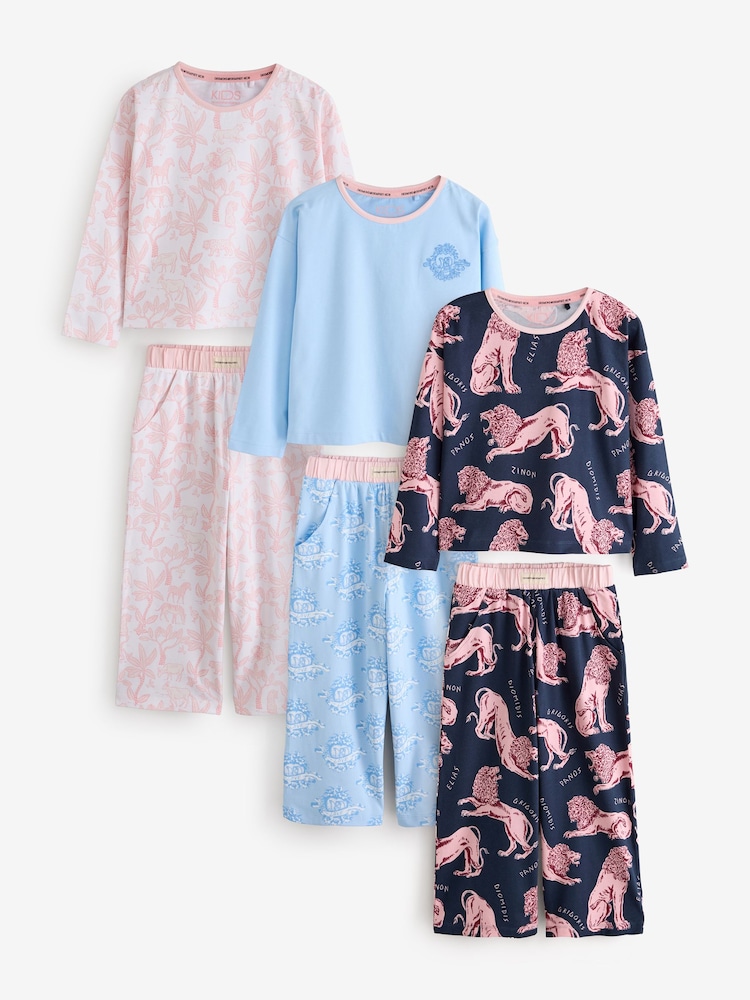 Rose/Bleu - Ensemble pyjama à manches longues Desmond & Dempsey pour enfants 3 - Image 2 de 18