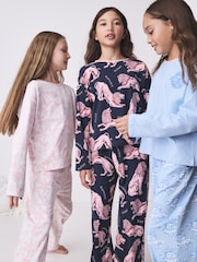 Rose/Bleu - Ensemble pyjama à manches longues Desmond & Dempsey pour enfants 3 - Image 3 de 18
