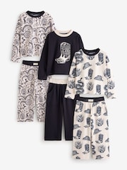 Noir/Ecru - Ensemble pyjama à manches longues Desmond & Dempsey pour enfants 3 - Image 2 de 17