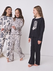 Noir/Ecru - Ensemble pyjama à manches longues Desmond & Dempsey pour enfants 3 - Image 4 de 17