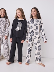 Noir/Ecru - Ensemble pyjama à manches longues Desmond & Dempsey pour enfants 3 - Image 5 de 17