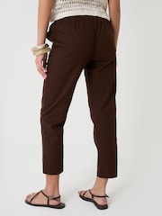 Threadbare Chocolate Brown Drawstring Waist Barrel Leg Jeans - Image 3 of 4