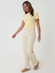 Threadbare Cream Straight Leg Jeans - Image 2 of 5