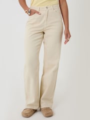 Threadbare Cream Straight Leg Jeans - Image 4 of 5