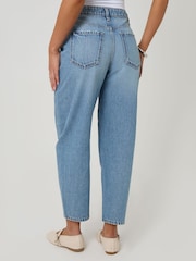 Threadbare Light Wash Blue Petite Barrel Leg Jeans - Image 3 of 4