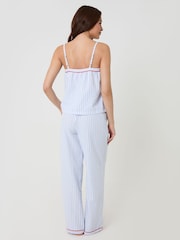 Threadbare Blue Stripe A-Line Cami Seersucker Pyjamas Set - Image 3 of 5