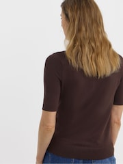 JD Williams Brown Short Sleeve Cardigan - Image 3 of 4