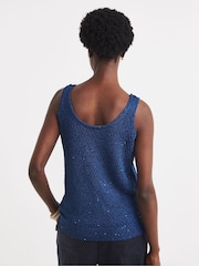 JD Williams Metallic Sequin Knitted Tank - Image 2 of 4