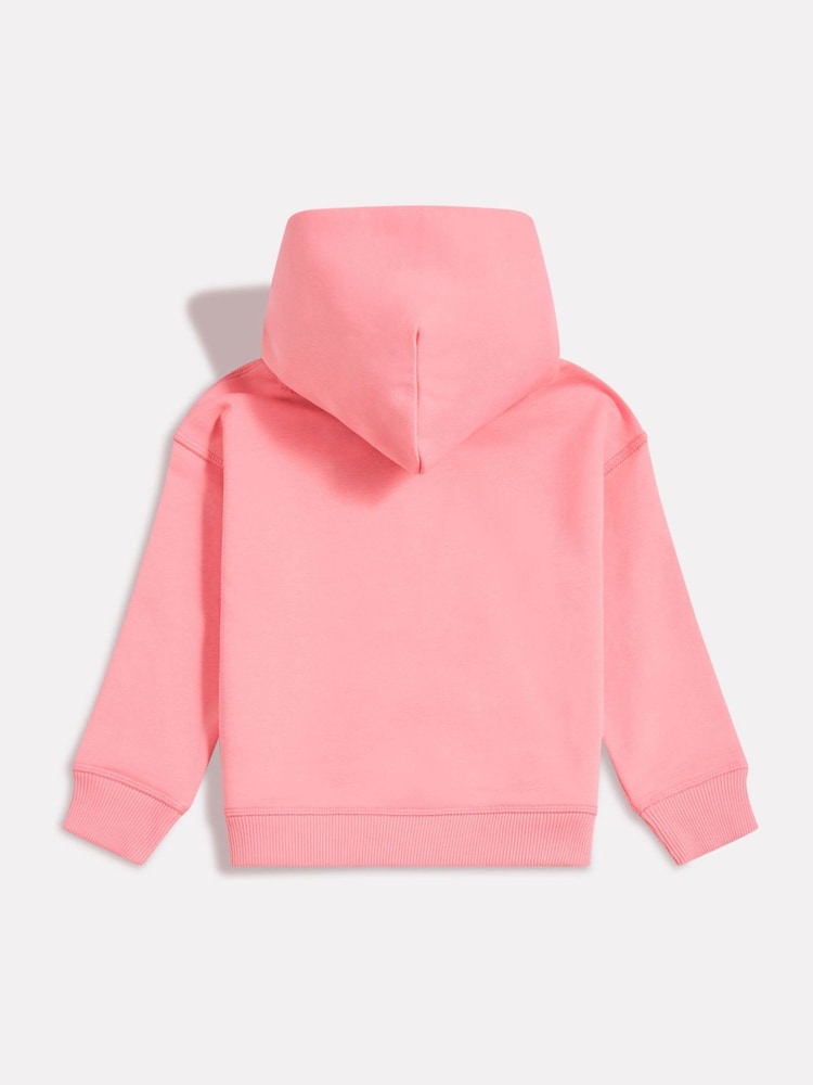 New Balance Pink Small Logo FT Hoodie - Image 2 of 3 New Balance Pink Small Logo FT Hoodie - Image 2 of 3