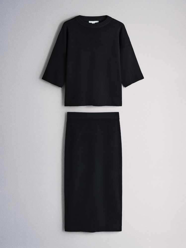 The Set Skirt & T-Shirt Co-ord Set Black - Image 2 of 12