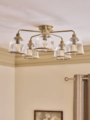 Brass Gloucester 5 Light Flush Ceiling Light - Image 2 of 5