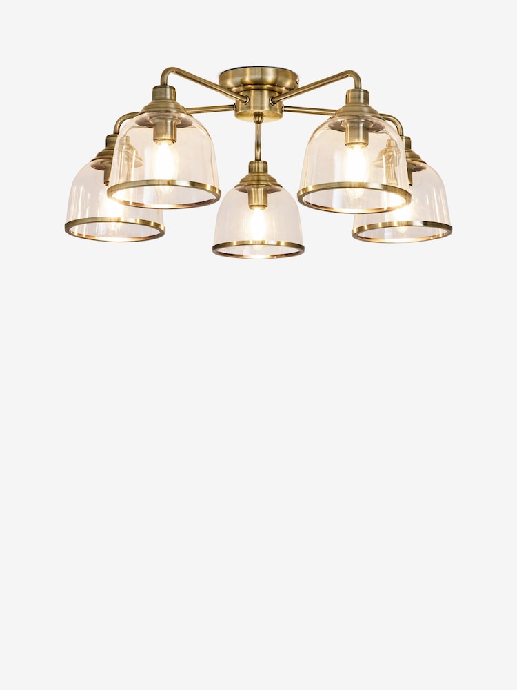 Brass Gloucester 5 Light Flush Ceiling Light - Image 5 of 5
