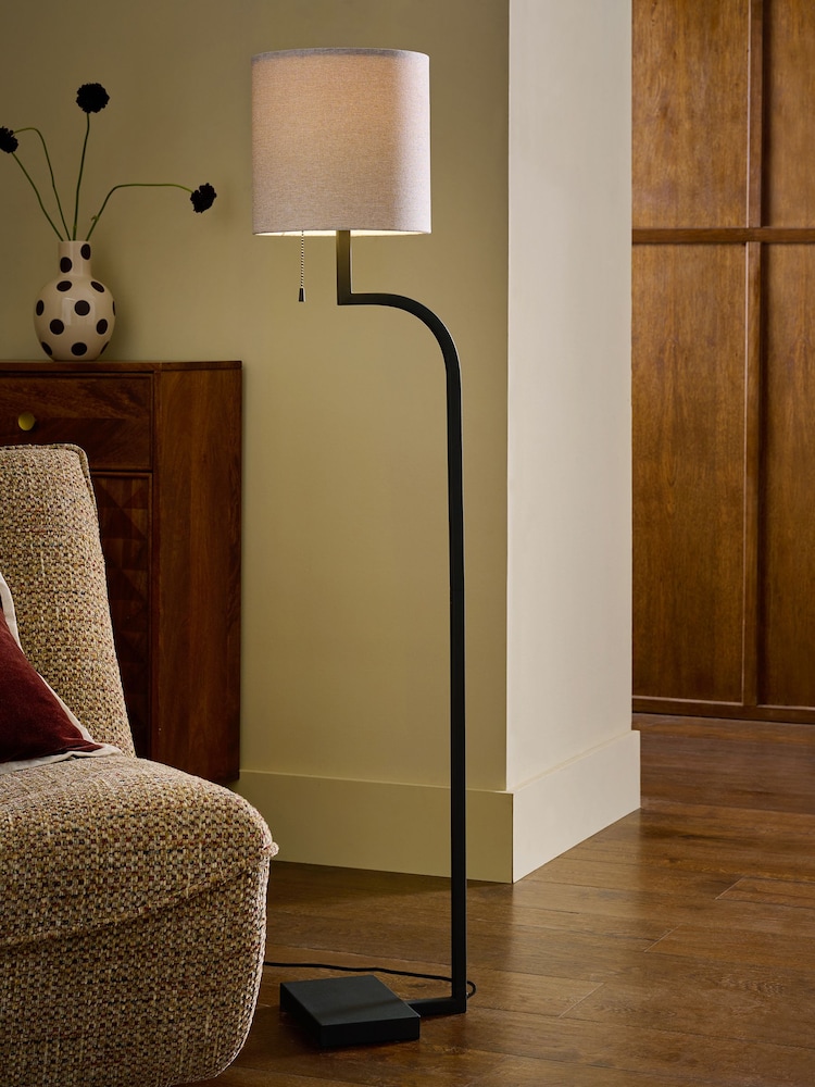 Black Hanbury Floor Lamp - Image 1 of 5 Black Hanbury Floor Lamp - Image 1 of 5