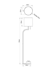 Black Hanbury Floor Lamp - Image 4 of 5