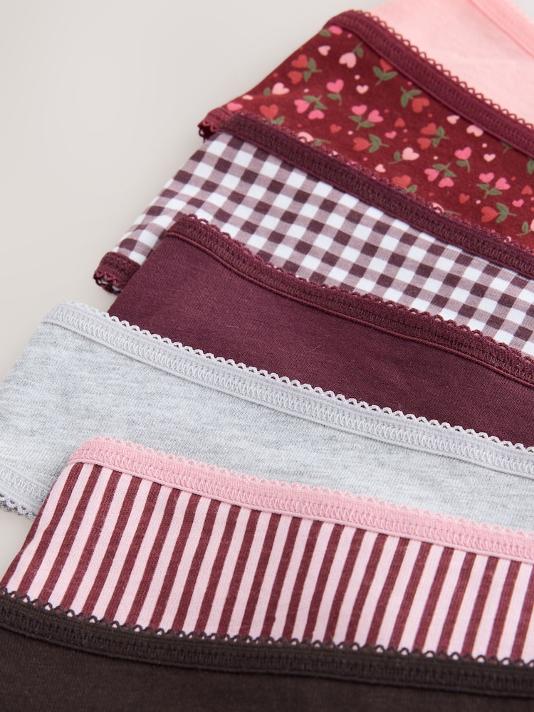 Red Check Thong 100% Cotton Knickers 7 Pack - Image 13 of 13 Red Check Thong 100% Cotton Knickers 7 Pack - Image 13 of 13