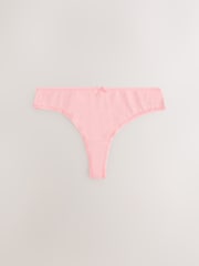 Red Check Thong 100% Cotton Knickers 7 Pack - Image 5 of 13