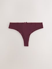 Red Check Thong 100% Cotton Knickers 7 Pack - Image 8 of 13