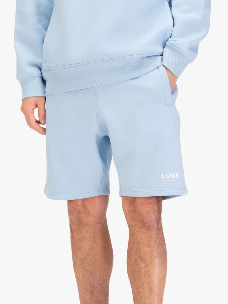 Luke 1977 Sky Blue Staggering Shorts - Image 1 of 7