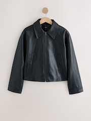 Black Faux Leather Jacket - Image 1 of 3