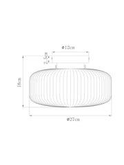 Amber Orange Lexington 1 Light Flush Fitting Ceiling Light - Image 2 of 2