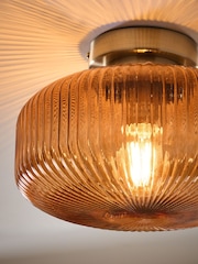 Amber Orange Lexington 1 Light Flush Fitting Ceiling Light - Image 3 of 5