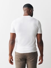 White Muscle Fit Essential T-Shirts 3 Pack - Image 3 of 5