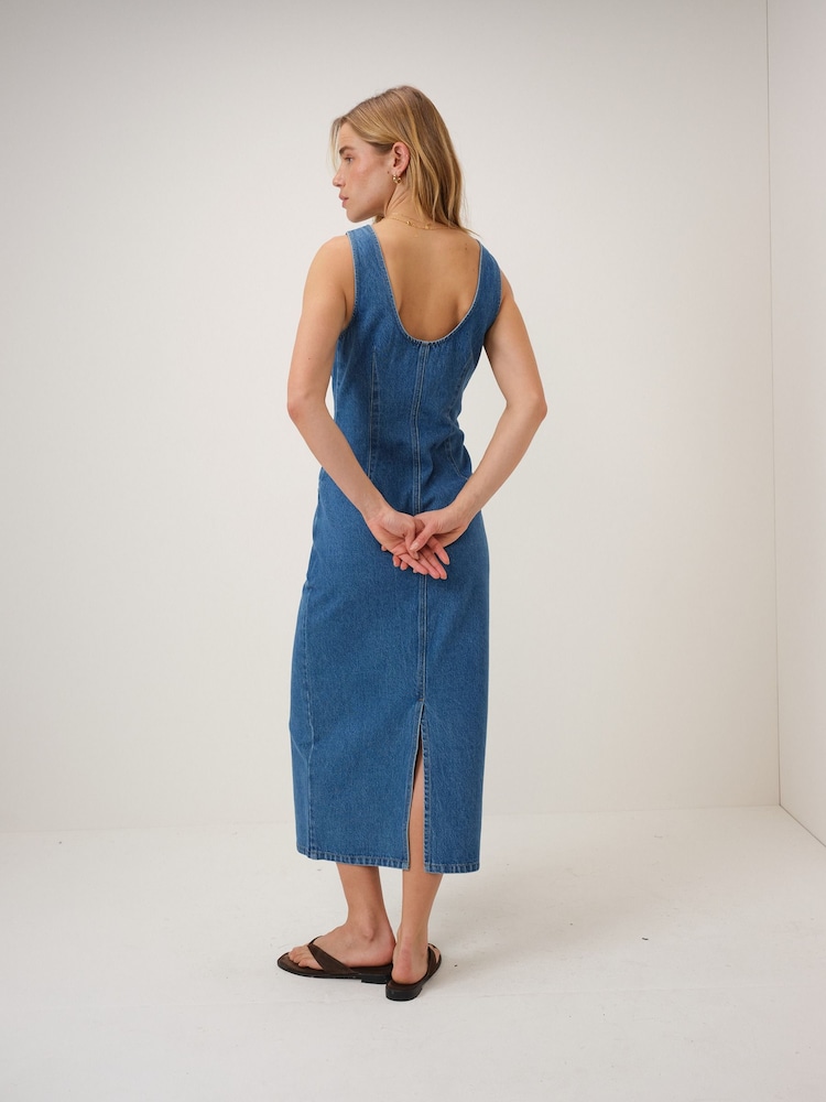 Nobodys Child Blue Quays Midi Dress - Image 2 of 5