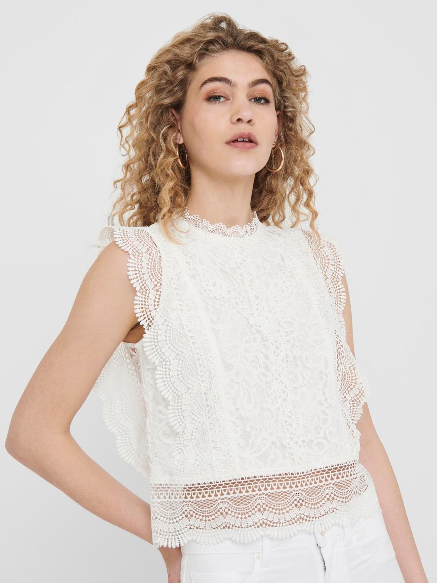 Buy ONLY White Sleeveless Lace Top from Next USA