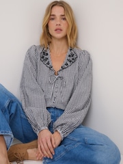 Nobodys Child Black Isla Top- Gingham - Image 5 of 5