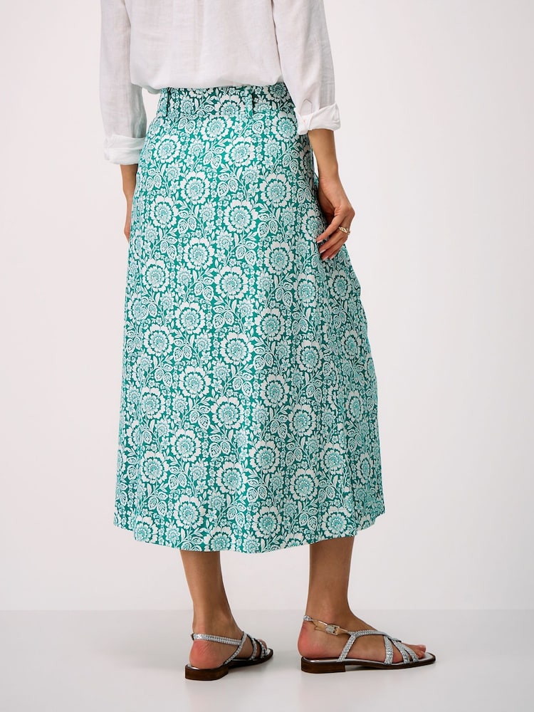 Crew Clothing Green Ella Midi Skirt - Image 2 of 5