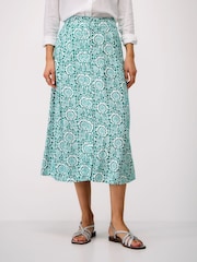 Crew Clothing Green Ella Midi Skirt - Image 3 of 5