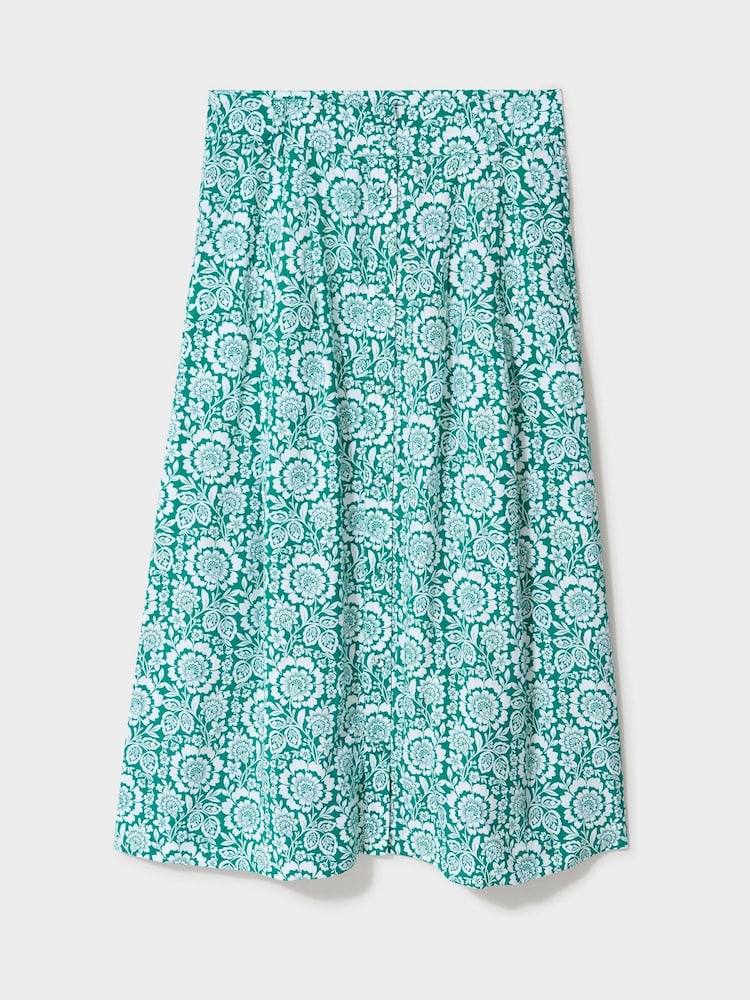 Crew Clothing Green Ella Midi Skirt - Image 5 of 5