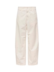 ONLY Cream Mid Waist Barrel Leg Chino Trousers - Image 5 of 6