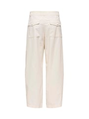 ONLY Cream Mid Waist Barrel Leg Chino Trousers - Image 6 of 6