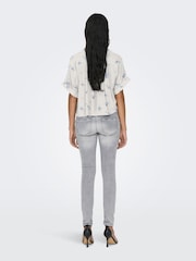 ONLY White Tie Front Short Sleeved Shirt - Image 2 of 4