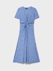 Crew Clothing Blue Flora Short Sleeve Jersey Dress - Image 5 of 5