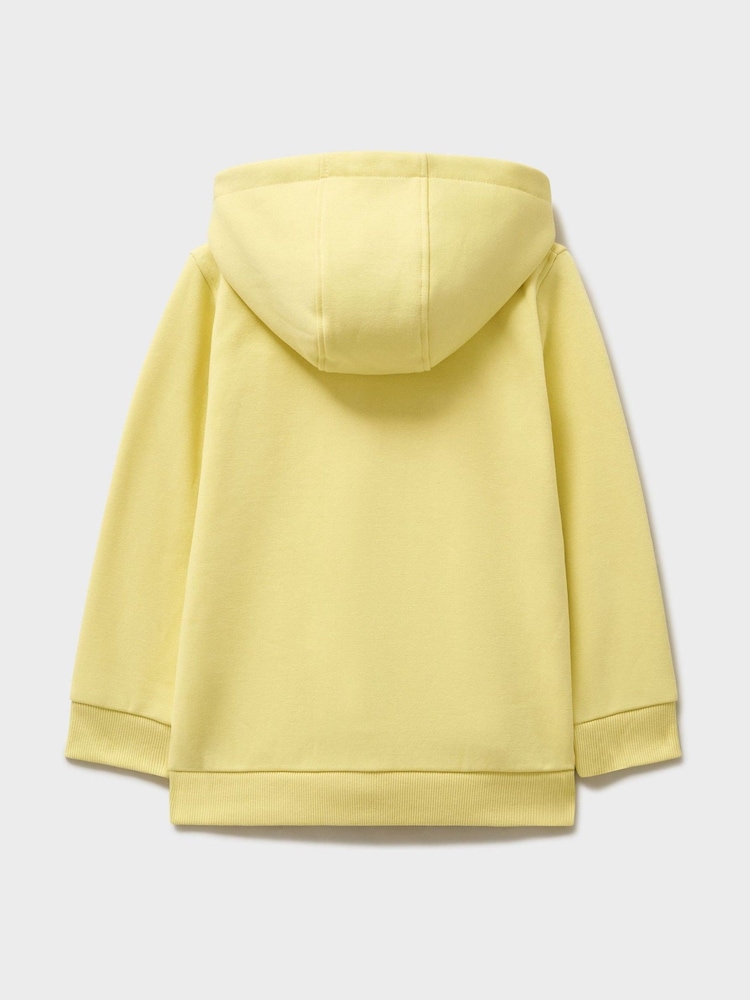 Crew Clothing Yellow Long Sleeve Frill Pocket Hoodie - Image 2 of 3