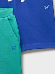 Crew Clothing Blue and Turquoise Sweat Shorts 2-Pack - Image 3 of 3