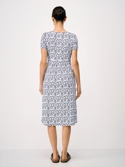 Crew Clothing Blue Myla Jersey Midi Dress - Image 2 of 5