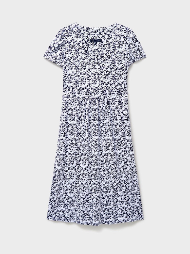 Crew Clothing Blue Myla Jersey Midi Dress - Image 5 of 5