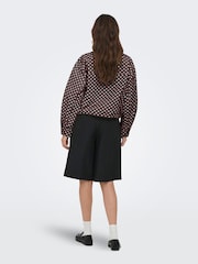 ONLY Brown Polka Dot Funnel Neck Jacket - Image 2 of 4
