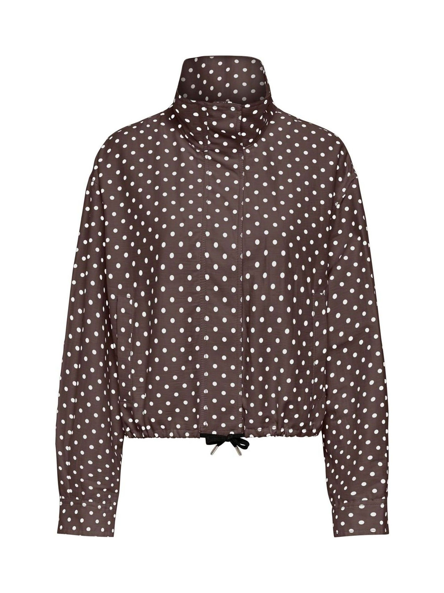 Buy ONLY Brown Polka Dot Funnel Neck Jacket from the Next UK